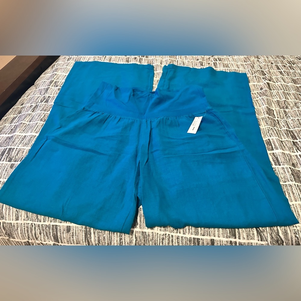 Old Navy Medium sized turquoise linen pants
